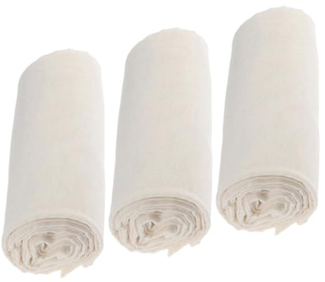 LALADEFIEE Tela Filtrante De Estopilla De Algodón 100% Natural 100x90 Cm, Paño Reusable Para Colar Tofu y Queso, Multiusos Para Cocina y Repostería, Pack De 3 Piezas
