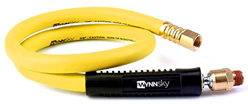WYNNsky Hybrid Lead in Air Hose 3/8 X 30(1/4 in. MNPT Ball Swivel x 1/4 in. FNPT Ends) 300 PSI Max Working Pressure, Heavy Duty Air Compressor Hose