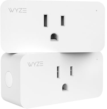 Wyze Plug, 2.4GHz WiFi Smart Plug, Works with Alexa, Google Assistant, IFTTT, No Hub Required, Two-Pack, White