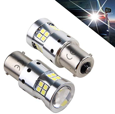 Bsxywa 1156 Ba15s P21w 1141 Súper Brillante 8W LED Bombilla De Coche, 12V 24V 6000K Blanco 1300LM, Para Luz De Estacionamiento, Luces Diurnas, Luz De Marcha Atrás, Luces Traseras, 2 Piezas