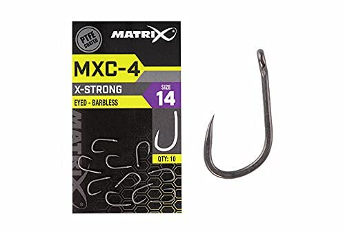 FOX Matrix MXC-4 X-Strong Eyed Hook Barbless Größe 16 GHK141 Schonhaken Haken Stipphaken Hooks
