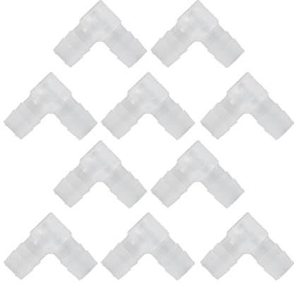 Accesorios de Manguera de Codo de Plástico, Accesorio de Agua de Lengüeta de ángulo de 90 Grados Adaptador de Conexión en Punta de Codo de Igual Diámetro en Forma de L, para Escenas(10mm)