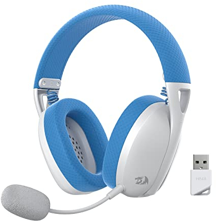 Redragon H848 Bluetooth Drahtloses BT-Gaming-Headset – Leichtgewichtig – 7.1 Surround Sound – 40 mm-Treiber – Abnehmbares Mikrofon – Multiplattformen für PC, PS5/4/3, Switch, Handy