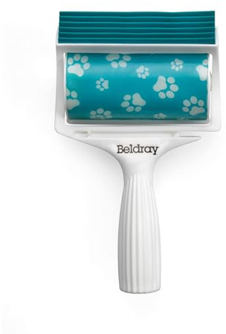 Beldray LA034221UFFEU7 Antibac Plus Gel Roller - Portable Sticky Pet Scraper Edge, Washable, Removes Lint, Fuzz, Dog and Cat Hair from Clothes/Upholstery, Blue