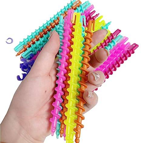 26 Pcs Spiral Hair Perm Rods Plastic Medium/Long Barber Hairdressing Styling Curling Perm Rod Hair Rollers Hair Curler Salon Tools for Women Ladies Girls(6 Inch)