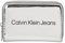 Calvin Klein Sculpted MED Zip Around Mono S Damen Geldbörse, Grau, Einheitsgröße, Silber, Tek Beden, Casual