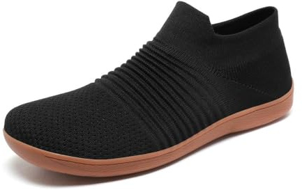 Zapatos Descalzos para pies Anchos Anchos Zapatos con Puntera Ancha Suela sin elevación Mujeres Hombres Zapatos Minimalistas para Correr Fitness Trail Antideslizantes Zapatillas Negro 39