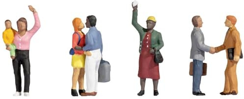 Noch® Addio, Figure Colorate a Mano, H0 1:87 per modellismo e diorami