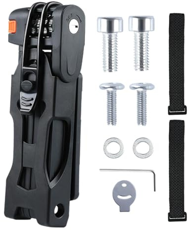 Monozoz antirrobo plegable compacto para bicicleta, antirrobo plegable para bicicleta, protección segura antirrobo resistente | Cerraduras de bicicleta de seguridad, accesorios de bicicleta portátiles