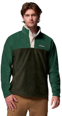 Columbia Homme Steens Mountain Half Snap 2 Pull En Polaire, Vert, Forêt Tropicale, M EU