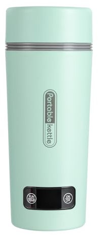 350ml Tragbarer Mini-Heizbecher,Reise-Elektrischer Wasserkocher,Elektrische Wassertasse,4 Temperatur Einstellbar,304 Edelstahlliner,FüR Unterwegs,FüR Milch, Kaffee