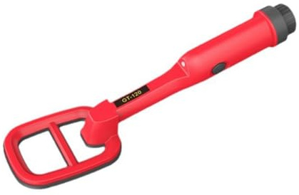 Ptdfjspt Detector de Metales de Buceo Portátil GT120, Sonda de Puntero de Precisión, Resistente Al Agua, Bobina de Búsqueda de 4,2 Pulgadas, Color Rojo