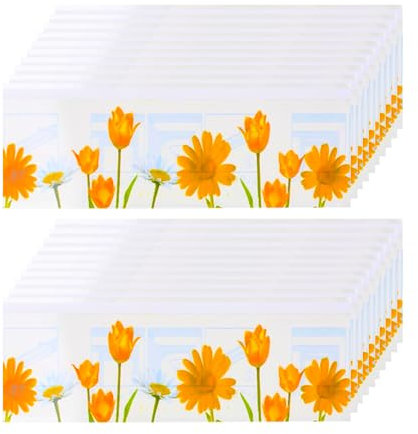 UQTUKO Lot de 30 pièges à mouches pour fenêtre - Design floral - Piège à mouches à fruits - Piège à mouches - Piège à mouches - Piège à mouches - Piège à mouches - Piège à mouches adhésif pour fenêtre