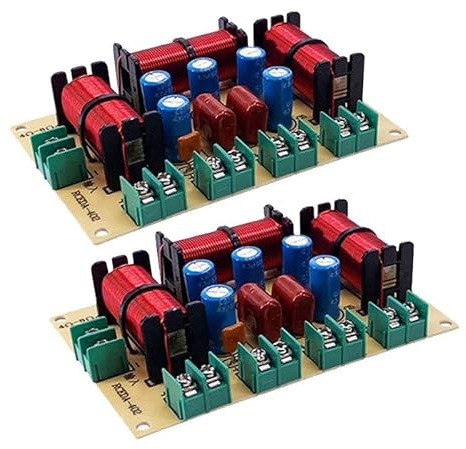 Lafeier 2 filtros cruzados de audio para altavoces de 4 vías, divisor de frecuencia de graves, cine en casa, circuito estéreo de alta fidelidad