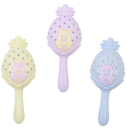 OFFSCH 3 Sonajeros Infantiles Colgantes para Bebés Sonido de Campana, Material Plástico Resistente y Diseño Adorable para Diversión Segura Fuera de Casa Color Aleatorio