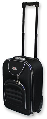 Ormi VALIGIA BAGAGLIO A MANO PICCOLO 50 CM TROLLEY EASY JET RYANAIR EASY JET ECONOMICO LOW COST (NERO)