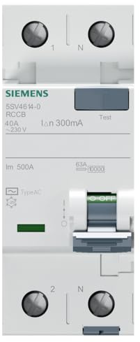 5SV46140 Interruptor Diferencial 2P Clase AC 300mA 40A 230 V