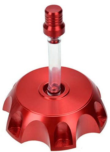 HIAORS Dirt Bike Gas Tank Cap & Vent Hose Replacement for 50cc 70cc 90cc 125cc 140cc 160cc SSR110 SSR125 TTR90 KLX300 TaoTao Kayo Hawk 250 Roketa 150cc ATV Pit Bike Accessories Parts CNC Aluminum Red
