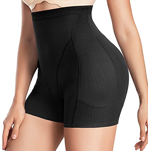 Gotoly Women Butt Lifter Padded Shapewear Tummy Control Knickers Seamless Hip Enhancer Panties Waist Trainer Body Shaper Underwear Shaping Shorts (Black, XL)