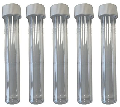 Aquacadabra 15ml Test Tubes x5 with Leak-Proof Screw Caps, Ideal for Aquarium Water Test Kits