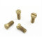 RTVURK AYAZER 10-50PCS M2 M2.5 M3 M4 M5 DIN84 Brass Slotted Cheese Head Screw Brass Screw Brass Bolt(3mm,M2 50PCS)