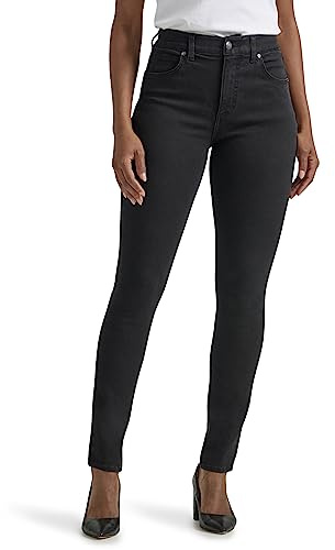 Lee Women's Ultra Lux Comfort with Flex Motion Skinny Leg Jean with Ever Fit Black 8