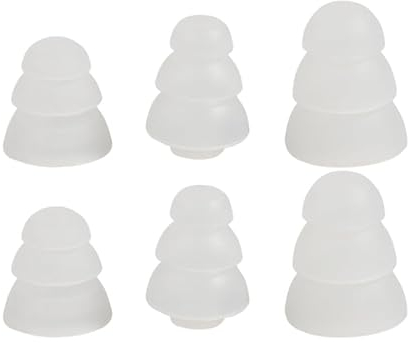 Embouts de rechange à triple bride pour écouteurs intra-auriculaires Trou intérieur d'environ 4 mm Embouts de rechange en silicone pour écouteurs intra-auriculaires