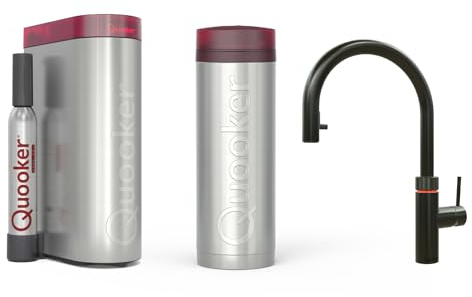 Quooker Flex Reservoirs PRO3 und Cube Sofort-Kochend-Wasserhahn (Gunmetal)