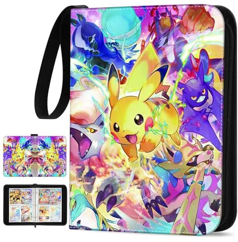 Album de collection pour cartes, portable, étanche, en polyuréthane, classeur, cahier, 50 pages, capacité de 400 cartes, album de collection pour affichage de cartes et protection, album de cartes