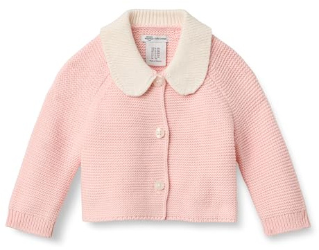 Amazon Essentials x Sofia Grainge Giacca in Maglia con Colletto Peter Pan Unisex Bambini e Ragazzi, Rosa Chiaro, 3 Anni