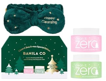 BANILA CO Clean it Zero Balsamo Detergente Edizione Speciale Natale | Struccante coreano vegano, originale, detergente viso purificante per i pori | Fascia per capelli gratuita inclusa, set regalo