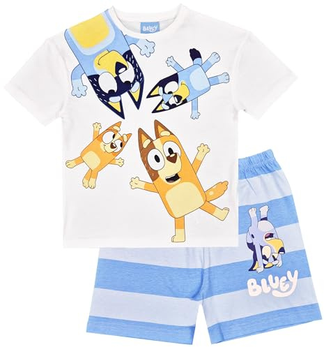 Bluey Boys Short Pyjamas Character Nightwear (Bluey Blue Shorty, 2-3 Years)