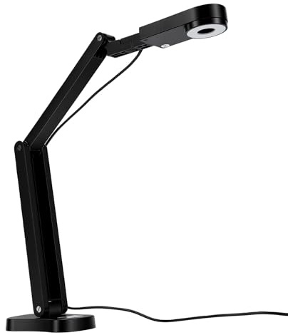 Plyisty USB-dokumentkamera, 4K 8MP med AI Dual Mics, 3-nivå LED-ljus, Bildinverteringsfunktion, Hopfällbar Design, för Onlinemöten för Fjärrundervisning