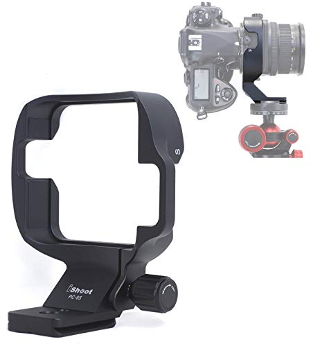 iShoot - Anello di montaggio per treppiede, supporto per obiettivo compatibile con Nikon 85 mm f/2.8D PC Micro Nikkor Tilt-Shift, piastra a sgancio rapido da 46 mm, con fori per viti da 1/4 e 3/8