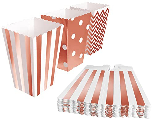BangShou 60 Stück Mini Popcorn-Boxen aus Papier für Filmabende, Karneval, Partys, Theater und Partys