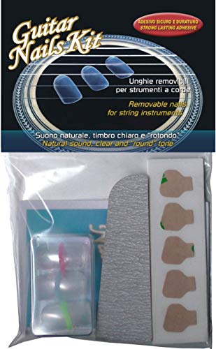 Guitar Nails Kit - Removable Guitar Nails - Guitar removable nails - Personalized Guitar Picks and Thimbles Replacement for Acoustic and Classical Guitar