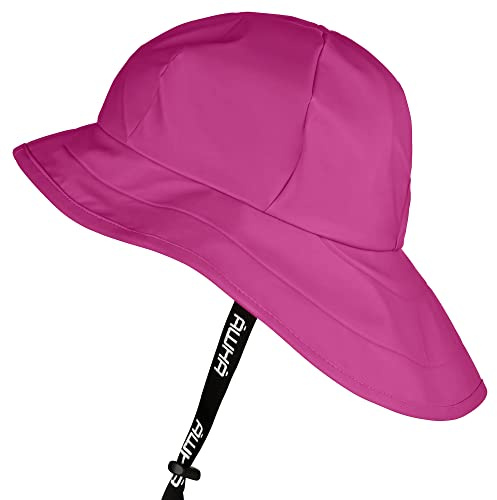 AWHA Sombrero de Lluvia Rosa/Unisex - Gorra Impermeable de ala Ancha y Orejeras