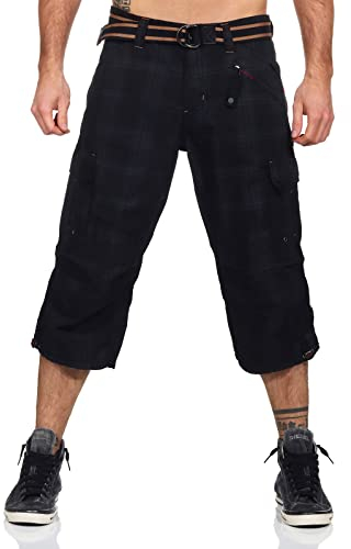 Timezone Herren Loose MilesTZ Short, Black Check, 32W EU