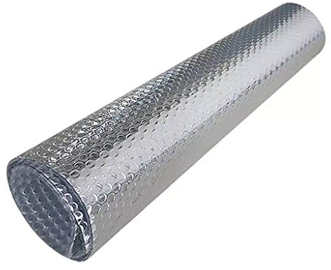 Aislamiento Termico Autoadhesivo Aislante Térmico Reflexivo con Burbujas, Doble Cara de Aluminizado, Lámina de Radiador de Aislamiento para Suelo Techo Pared, Aislante Reflectante de Calor y Frío (Si