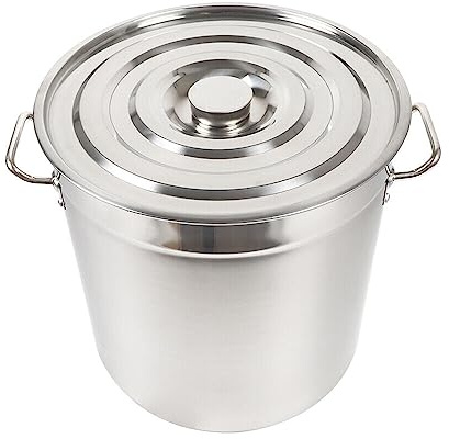 Soppgryta i rostfritt stål med lock 35/50/70 liter rostfritt stål kastruller stor campinggryta matlagning gryta gulashpanna (70 l)