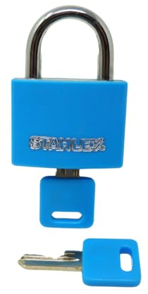 STAHLEX Vorhängeschloss Aluminium 40 mm – Robustes Schloss für innen & außen – 1 Stück in zufälliger Farbe – Ideal für Taschen, Spinde, Schränke, Tore, Keller, Garage & mehr