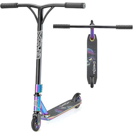 Xootz Mirage Stunt Scooter, Freestyle Trick Scooter mit Stahl Y Bar, Aluminium Deck, ABEC-7 Lager, Gummigriffe, Pro Street Scooter für Kinder & Jugendliche
