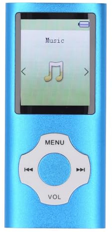 Bewinner 128 GB Mp3 MP4 -spelare med Bluetooth och WiFi, Portable Lossless Sound Mp3, HiFi Sound 1.8in Color Screen, Expanderbar Portable Video Music Player With Electronic Book Voice (Blå)