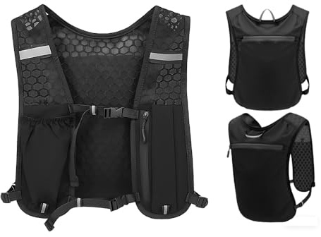 XINGSUI Correas de Pecho Ajustables Chaleco Running, Chaleco para Correr, Mochila Hidratacion, para Trail, Maratón, Jogging, Senderismo, Ciclismo