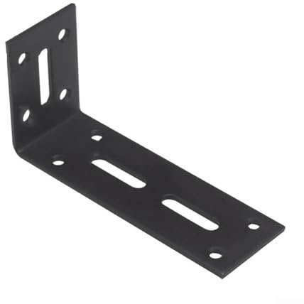 Hörnstödfästen i rostfritt stål, 6-pack med 90 graders fasta vinkelfästen för användning (60 x 120 mm)