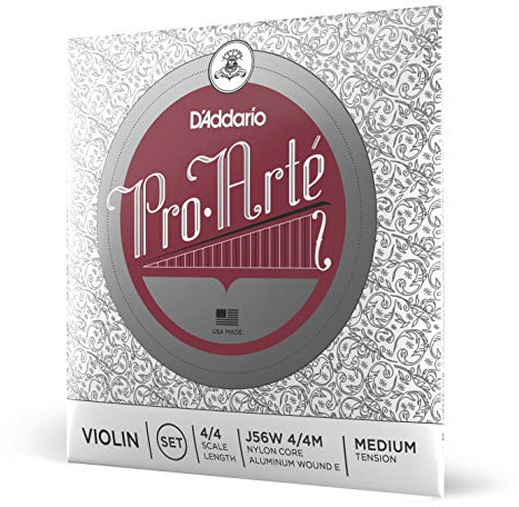 D'Addario Pro-Arte Wound E 4/4 Scale Medium Tension Violin String Set