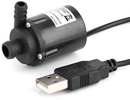 Zunate Mini pompe à Eau,DC 4V-6V 150L / H Mini Micro Pompes à Eau Sans Balais Submersibles - Moteur de Pompe de Refroidissement à Eau avec Connecteur USB