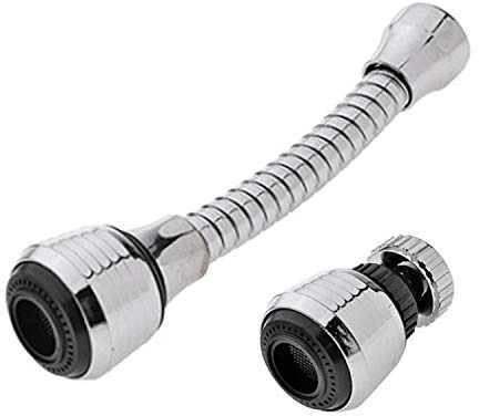 JTMM Aeratore Rubinetto, 360 Girevole, Risparmio Idrico, Aeratore Diffusore, Ugello Filtro Adattatore, Sostituzione per Cucina, ABS Cromata, M22, M24