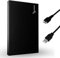 SUHSAI 500GB tragbare Externe Festplatte Pocket Backup HDD 2,5 Zoll Externe Datenspeicherfestplatte USB 3.0 Festplatte kompatibel für Gaming PC Mac Laptop – Schwarz