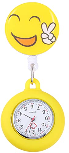 Einziehbare Uhr Tragbare Taschenuhren Lustiger Lächeln-Clip Zum Aufhängen Taschenuhr Für Krankenschwesterdoktor